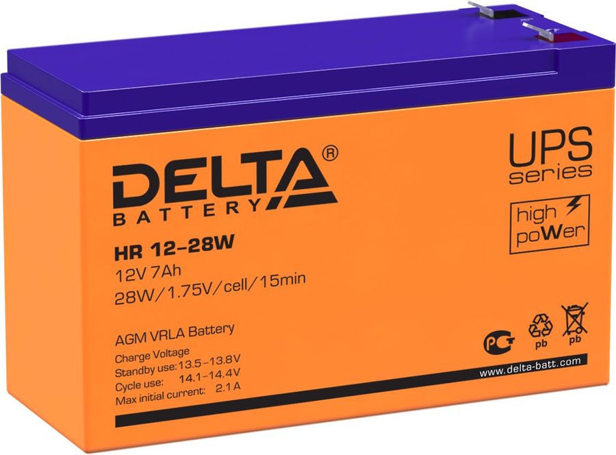 Батарея для ИБП Delta HR 12-28 W 12В 7Ач