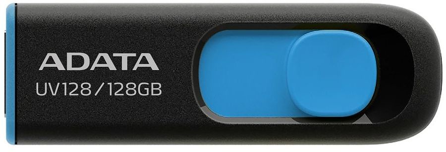 Флеш Диск A-Data 128Gb DashDrive UV128 AUV128-128G-RBE USB3.0 черный/синий