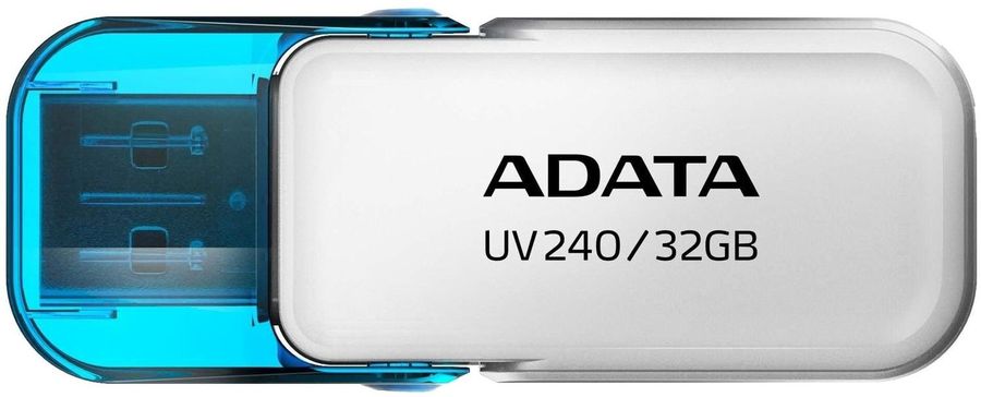 Флеш Диск A-Data 32Gb UV240 AUV240-32G-RWH USB2.0 белый/голубой