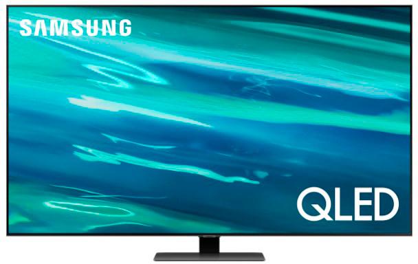 Телевизор QLED Samsung 75" QE75Q80AAUXRU Series 8 черненое серебро 4K Ultra HD 120Hz DVB-T2 DVB-C DVB-S2 WiFi Smart TV (RUS)