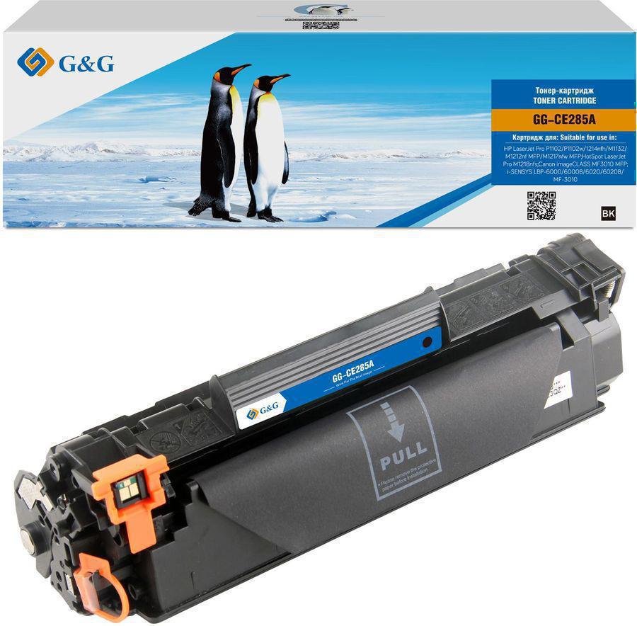 Картридж лазерный G&G GG-CE285A черный (1600стр.) для HP LJ Pro P1102/P1102w/1214nfh/M1132/M1212nf MFP/M1217nfw MFP