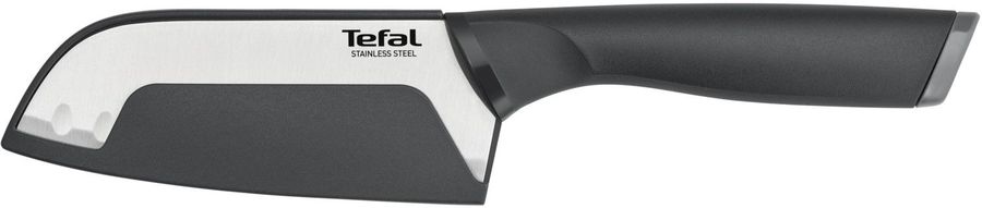 Нож кухонный Tefal K2213604 (2100121739) стальной сантоку лезв.120мм прямая заточка серебристый/черный пласт.коробка