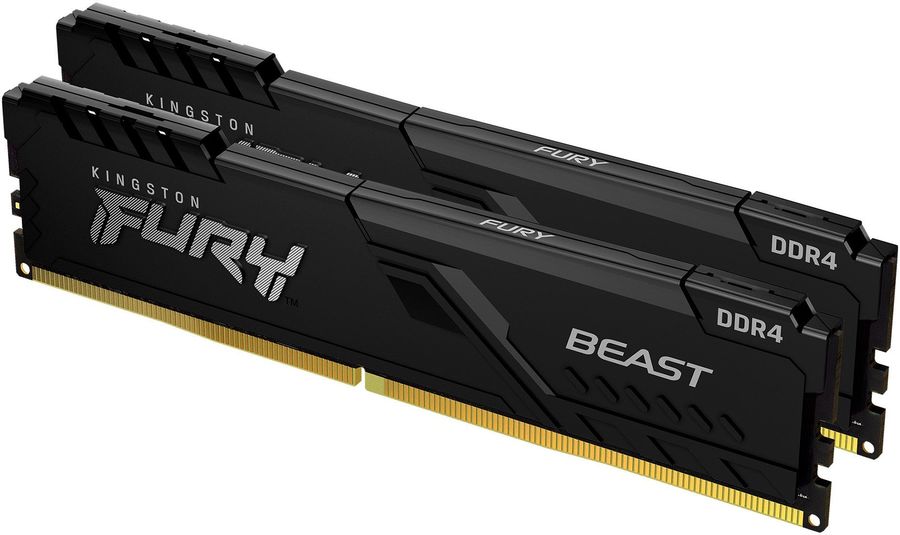 Память DDR4 2x16Gb 3200MHz Kingston KF432C16BBK2/32-SP Fury Beast Black RTL PC4-25600 CL16 DIMM 288-pin 1.35В single rank с радиатором Ret