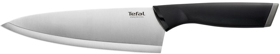 Нож кухонный Tefal K2213204 (2100121737) стальной универсальный лезв.200мм прямая заточка серебристый/черный пласт.коробка