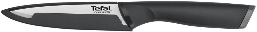 Нож Tefal K2213904 (2100121738) стальной универсальный лезв.120мм прямая заточка серебристый/черный пласт.коробка