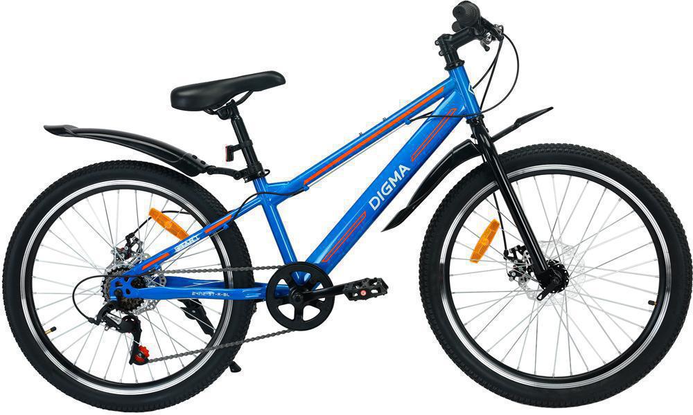 Велосипед Digma Start горный (подростк.) рам.:12" кол.:24" синий 14.3кг (START-24/12-ST-R-BL)