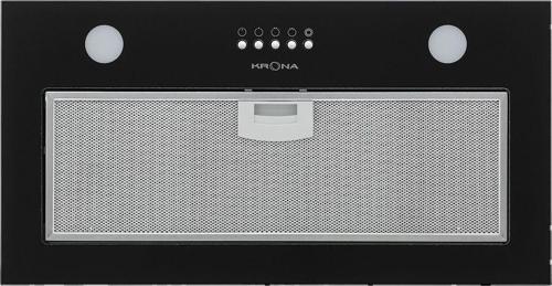 Вытяжка встраиваемая Krona Luisa 600 Glass Black PB черный управление: кнопочное (1 мотор)