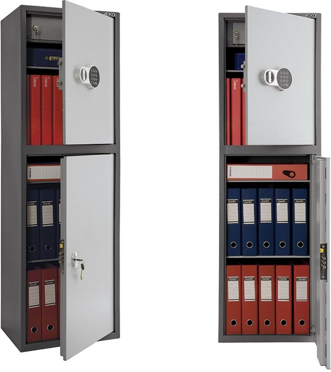 Шкаф офисный Aiko SL 150T-EL/2 1490x460x340мм электронный/ключевой трейзер (S10799152902)