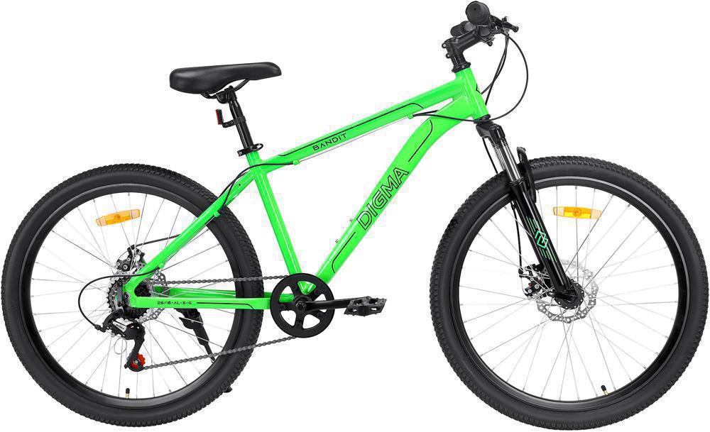 Велосипед Digma Bandit горный рам.:16" кол.:26" зеленый 14.75кг (BANDIT-26/16-AL-S-G)