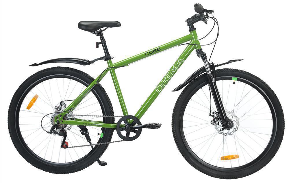 Велосипед Digma Core горный рам.:18" кол.:27.5" зеленый 16.6кг (CORE-27.5/18-ST-S-DGR)