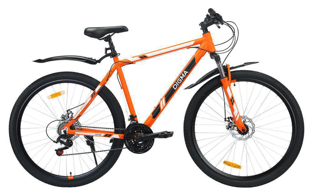Велосипед Digma Nine горный рам.:18" кол.:29" оранжевый 15.26кг (NINE-29/18-AL-S-O)