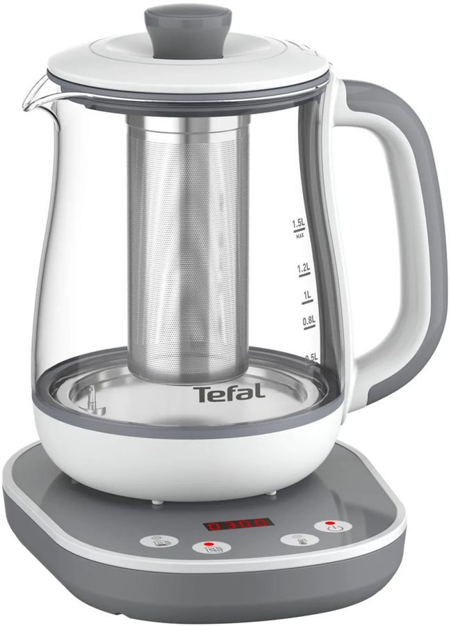 Чайник электрический Tefal BJ551B10 1.5л. белый корпус: стекло/пластик (7211004581)