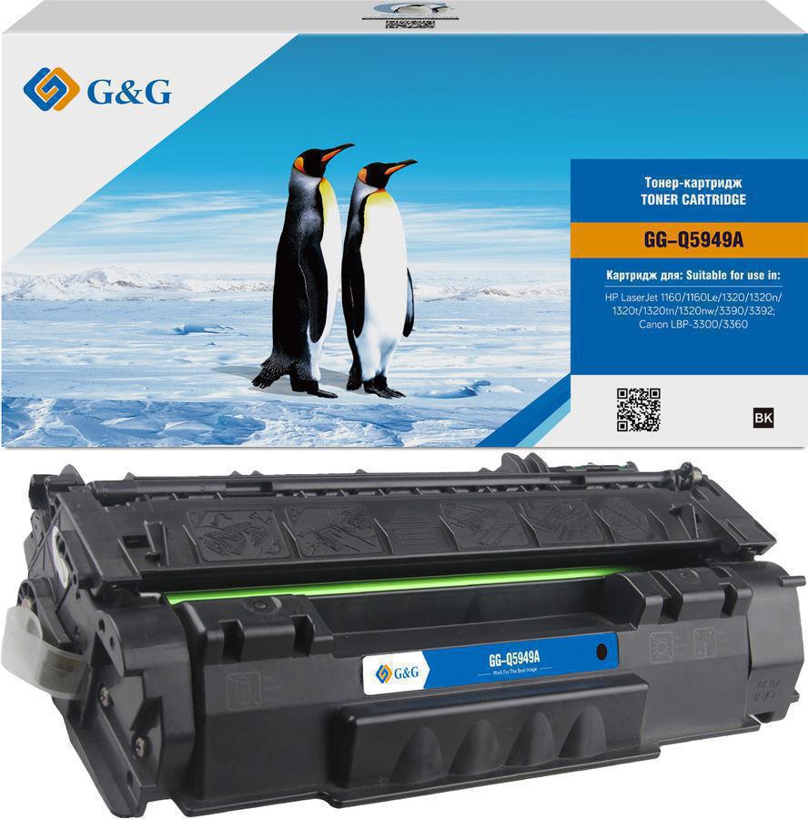 Картридж лазерный G&G GG-Q5949A черный (2500стр.) для HP LJ 1160/1160Le/1320/1320n/1320t/1320tn/1320nw/3390/3392 Canon LBP-3300/3360