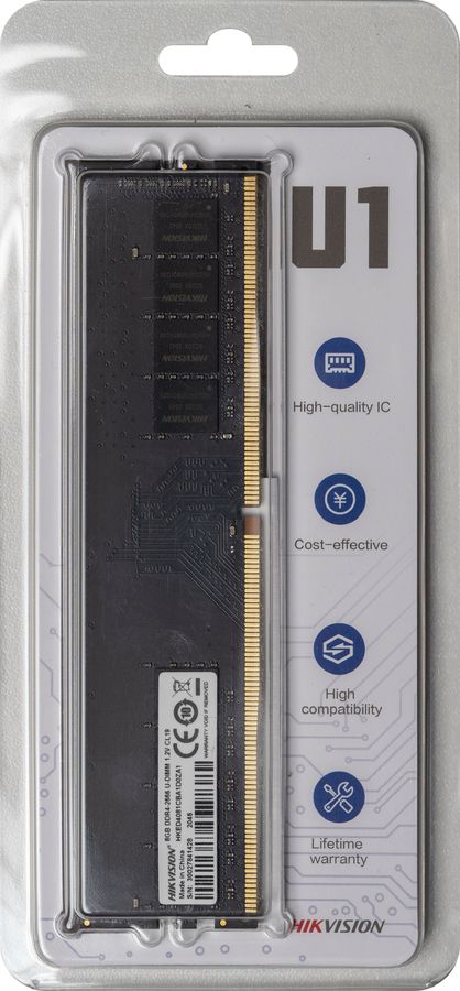 Память DDR4 8Gb 2666MHz Hikvision HKED4081CBA1D0ZA1/8G RTL PC4-21300 CL19 DIMM 288-pin 1.2В Ret