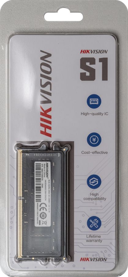Память DDR4 8Gb 2666MHz Hikvision HKED4082CBA1D0ZA1/8G RTL PC4-21300 CL19 SO-DIMM 260-pin 1.2В