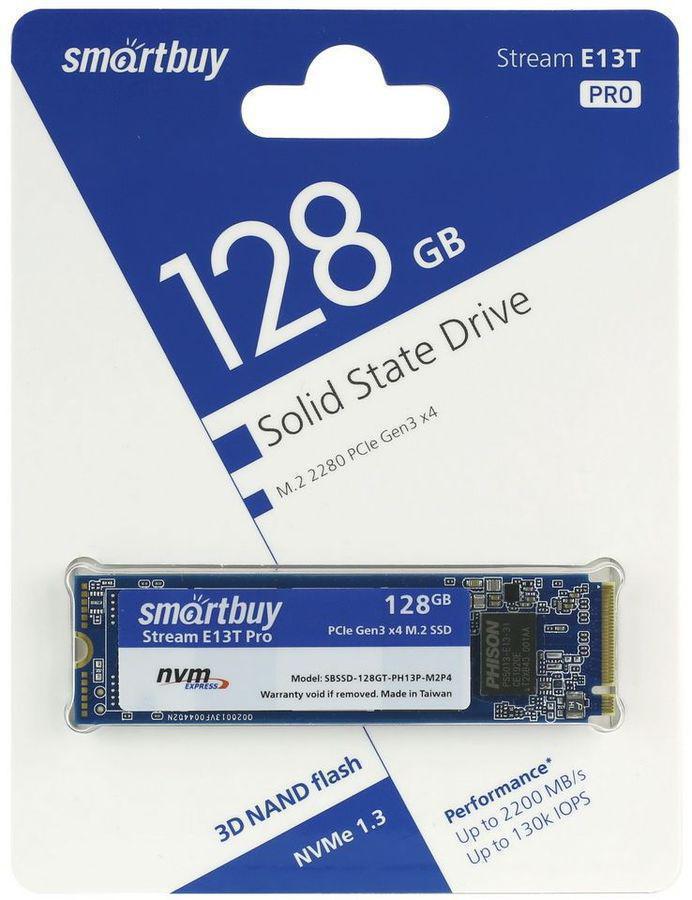 Накопитель SSD Smartbuy PCI-E 3.0 x4 128Gb SBSSD-128GT-PH13P-M2P4 Stream E13T Pro M.2 2280