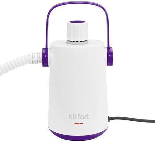 Пароочиститель ручной Kitfort КТ-9109-1 1000Вт белый/фиолетовый