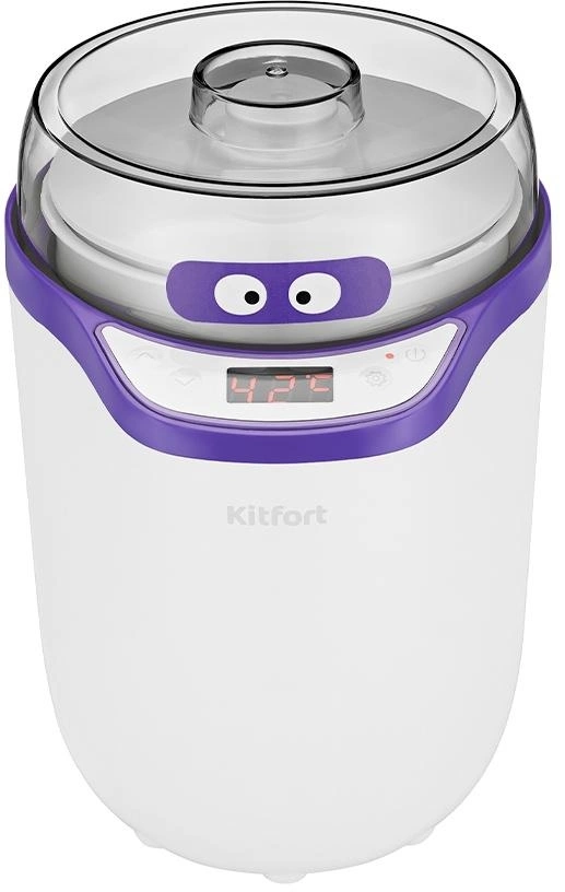Йогуртница Kitfort КТ-2077-1 25Вт упр.:электрон. фиолетовый/белый