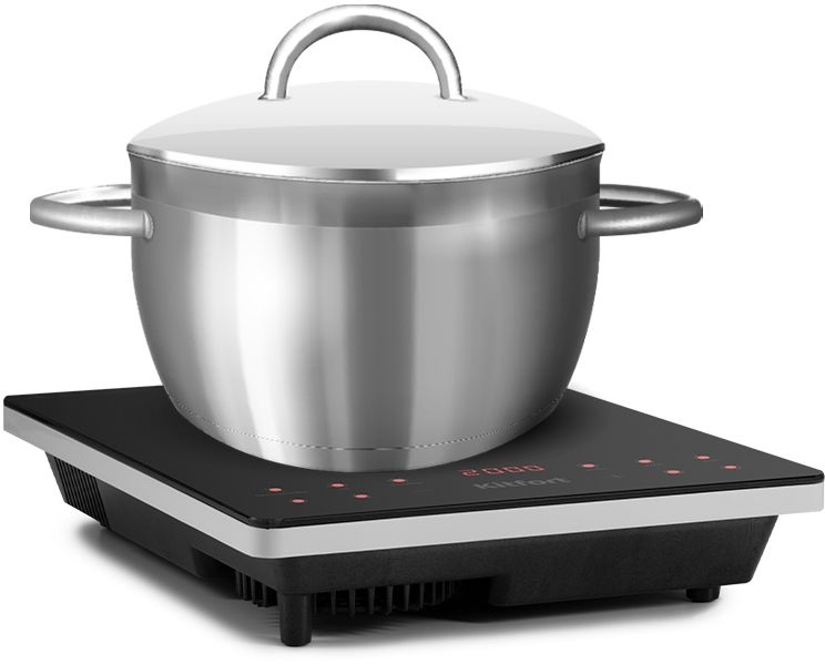 Плита Инфракрасная Kitfort КТ-140 черный/серебристый стеклокерамика (настольная)