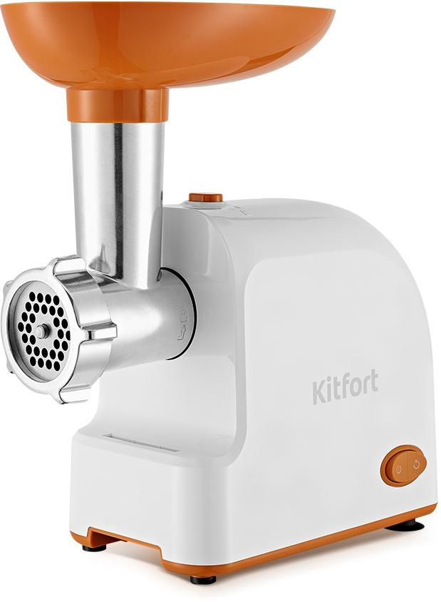 Мясорубка Kitfort КТ-2113-1 1000Вт белый/оранжевый