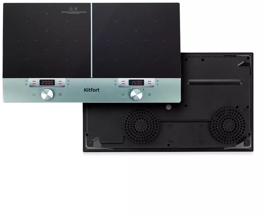 Плита Инфракрасная Kitfort КТ-155 черный/серебристый стеклокерамика (настольная)