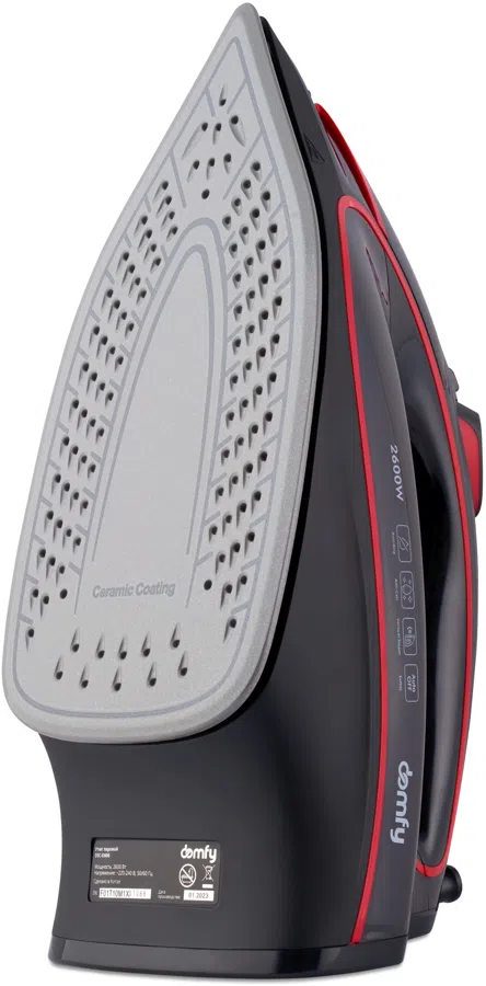 Утюг Domfy DSC-EI606 2600Вт черный/красный