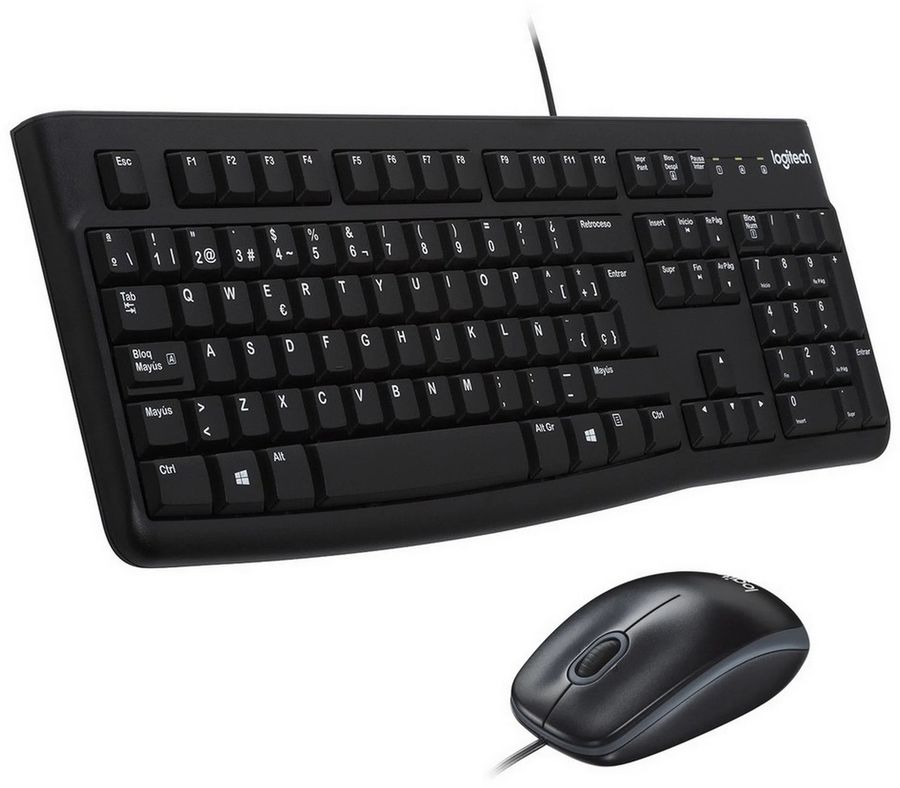 Клавиатура + мышь Logitech MK120 клав:черный мышь:черный/серый USB (920-002562)