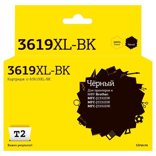 Картридж струйный T2 IC-B3619XL-BK LC3619XL-BK черный (50мл) для Brother Brother MFC-J3530DW/J3930DW