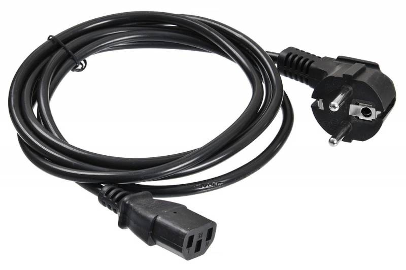 Кабель Buro BU-PCAB-ZP2 IEC C13 Евровилка угловой 5м черный (пакет)