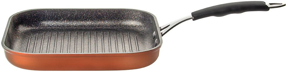 Сковорода-гриль Nadoba Medena 728720 квадратная покрытие: Polygo Maxx ручка несъемная (без крышки) медный