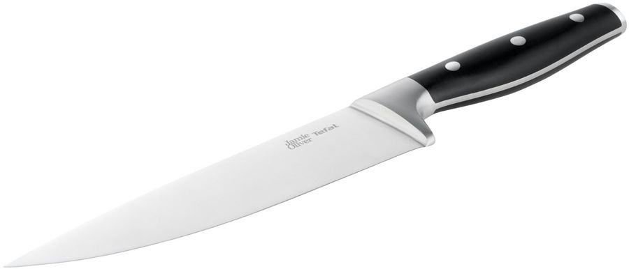 Нож Tefal Jamie Oliver K2670144 (2100122778) стальной шеф лезв.200мм черный