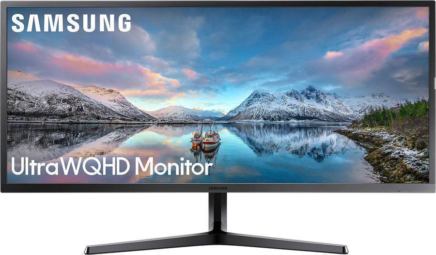 Монитор Samsung 34.1" S34J550WQI черный VA LED 4ms 21:9 HDMI матовая 3000:1 300cd 178гр/178гр 3440x1440 DisplayPort WQHD 6.9кг