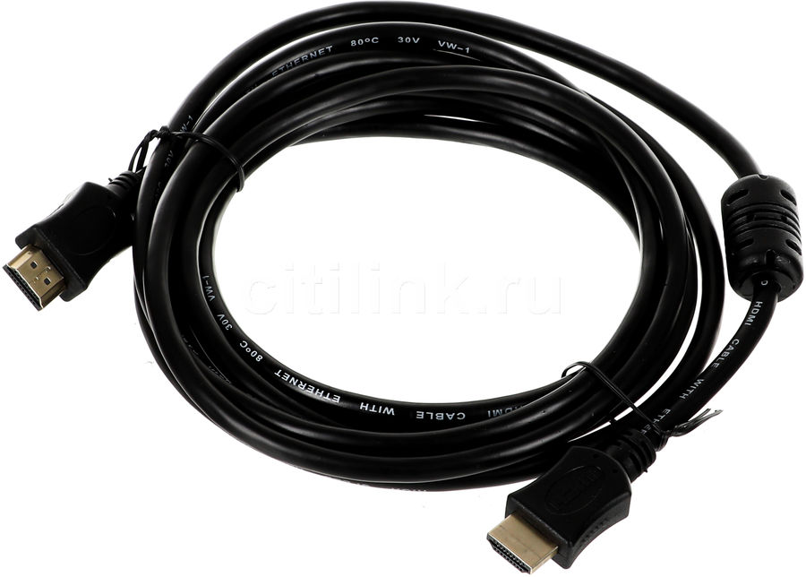 Кабель соединительный аудио-видео Premier 5-813 HDMI (m)/HDMI (m) 3м. феррит.кольца черный (5-813 3.0)