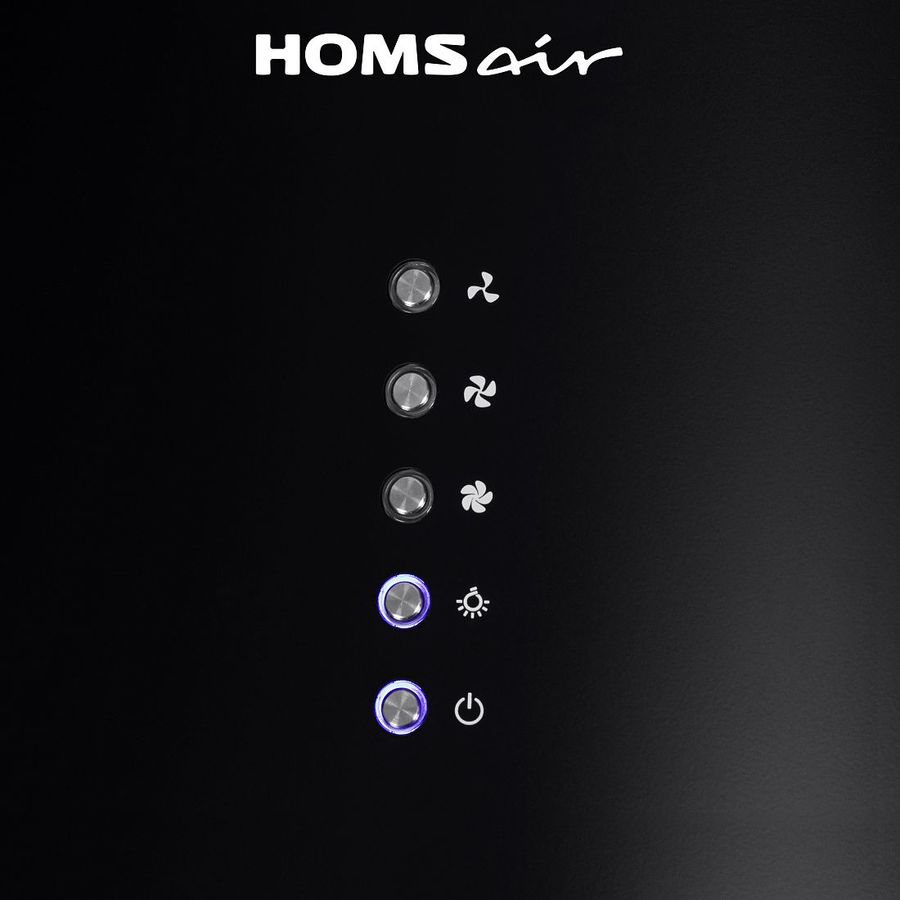Вытяжка каминная HomsAir Art 1050WL 35 черный управление: кнопочное (1 мотор)