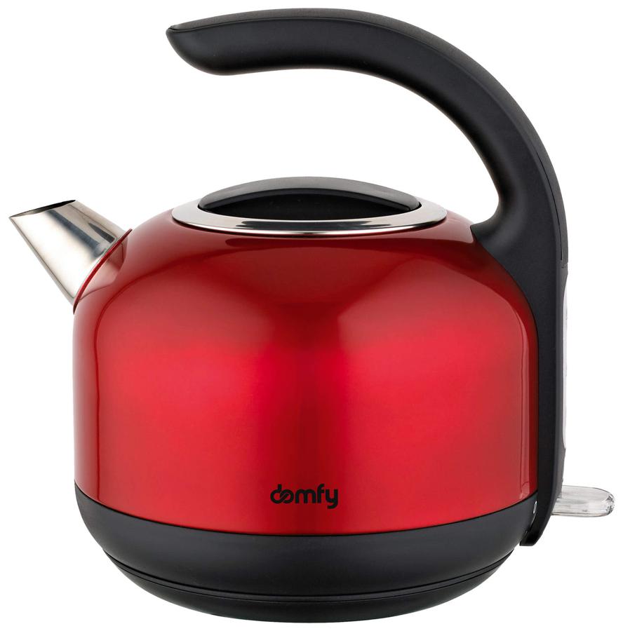 Чайник электрический Domfy DSC-EK506 1.7л. 2200Вт красный/черный корпус: металл/пластик