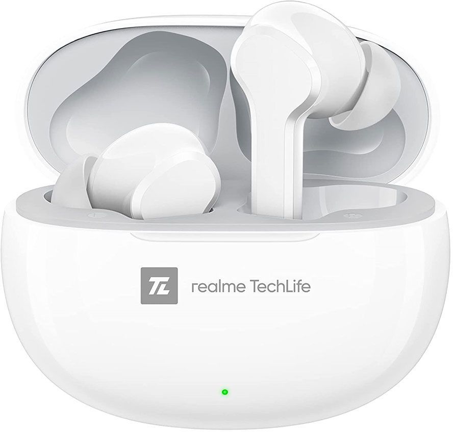Гарнитура вкладыши Realme Buds T100 RMA2109 белый беспроводные bluetooth в ушной раковине (6672687)