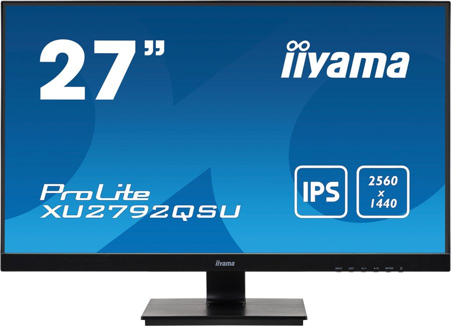 Монитор Iiyama 27" XU2792QSU-B1 черный IPS LED 16:9 DVI HDMI M/M матовая 1000:1 350cd 178гр/178гр 2560x1440 70Hz DP WQ USB 5кг