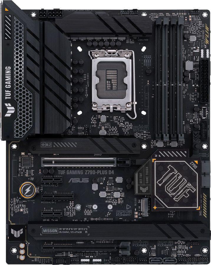 Материнская плата Asus TUF GAMING Z790-PLUS D4 Soc-1700 Intel Z790 4xDDR4 ATX AC`97 8ch(7.1) 2.5Gg RAID+HDMI+DP