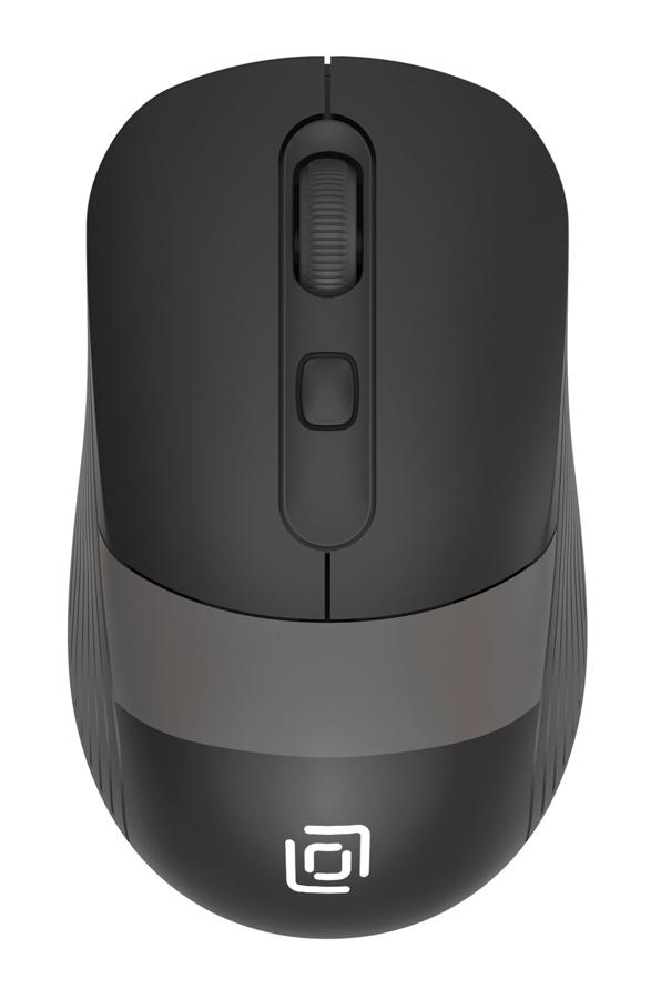 Мышь Оклик 310MW черный/серый оптическая (3200dpi) беспроводная USB для ноутбука (3but)
