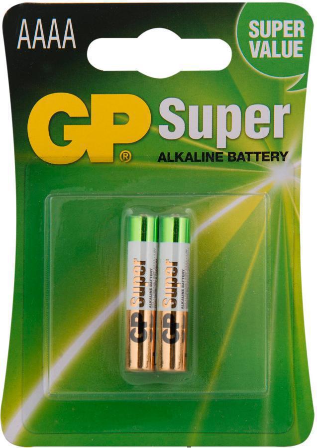 Батарея GP Super Alkaline GP 25A-2CR2 AAAA (2шт) блистер