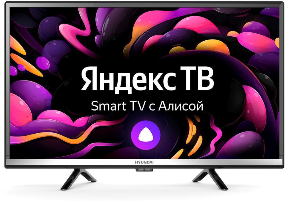 Телевизор LED Hyundai 24" H-LED24BS5000 Яндекс.ТВ черный HD 60Hz DVB-T DVB-T2 DVB-C DVB-S DVB-S2 WiFi Smart TV