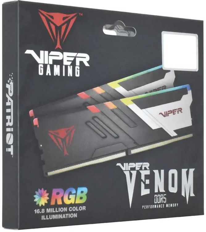 Память DDR5 2x16GB 5600MHz Patriot PVVR532G560C36K Viper Venom RGB RTL Gaming PC5-44800 CL36 DIMM UDIMM 288-pin 1.25В с радиатором Ret