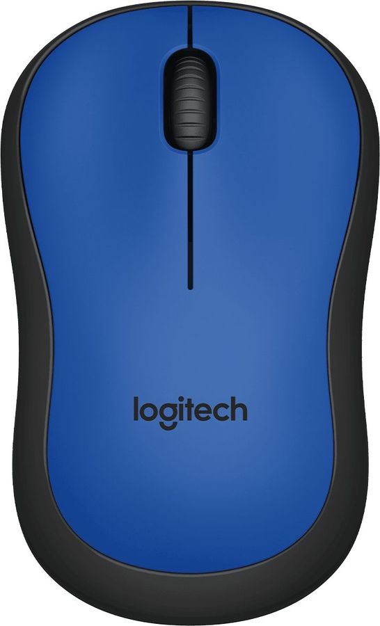 Мышь Logitech Silent M220 синий/черный оптическая (1000dpi) silent беспроводная USB для ноутбука (2but)