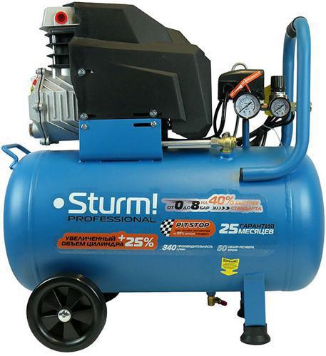 Компрессор поршневой Sturm! AC93150P масляный 340л/мин 50л 2000Вт голубой/черный