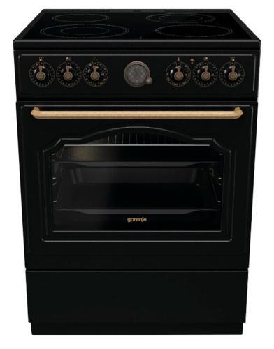 Плита Электрическая Gorenje GECS6B70CLB черный стеклокерамика (без крышки)