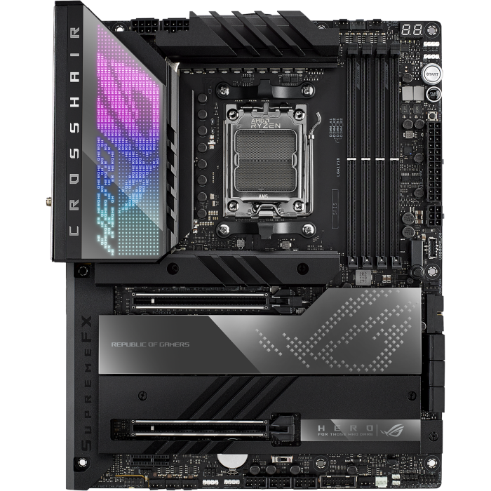 Материнская плата Asus ROG CROSSHAIR X670E HERO SocketAM5 AMD X670 ATX AC`97 8ch(7.1) 2.5Gg RAID+HDMI