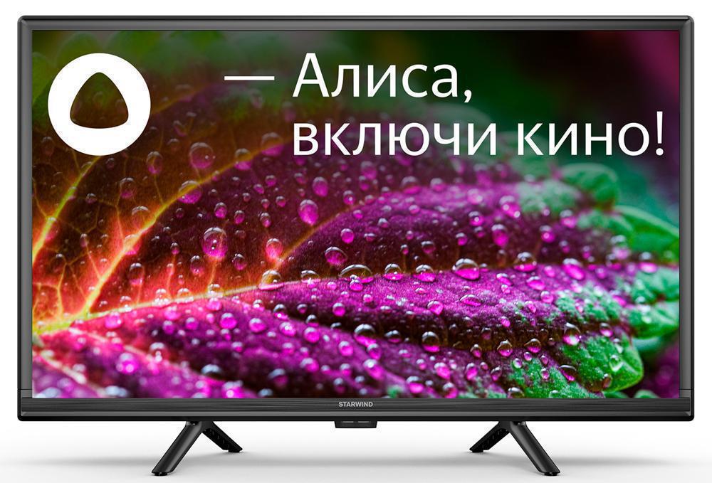 Телевизор LED Starwind 24" SW-LED24SG304 Яндекс.ТВ Slim Design черный/черный HD 60Hz DVB-T DVB-T2 DVB-C DVB-S DVB-S2 USB WiFi Smart TV