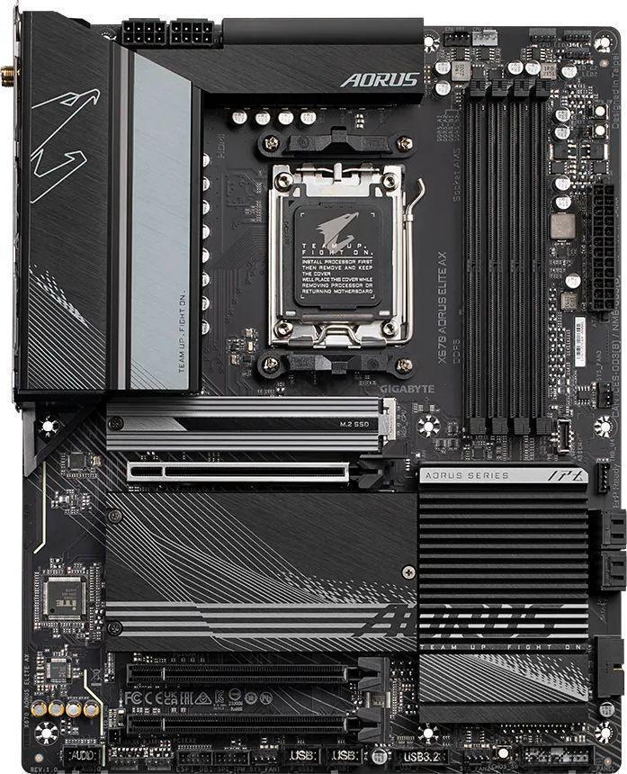 Материнская плата Gigabyte X670 AORUS ELITE AX SocketAM5 AMD X670 4xDDR5 ATX AC`97 8ch(7.1) 2.5Gg RAID+HDMI
