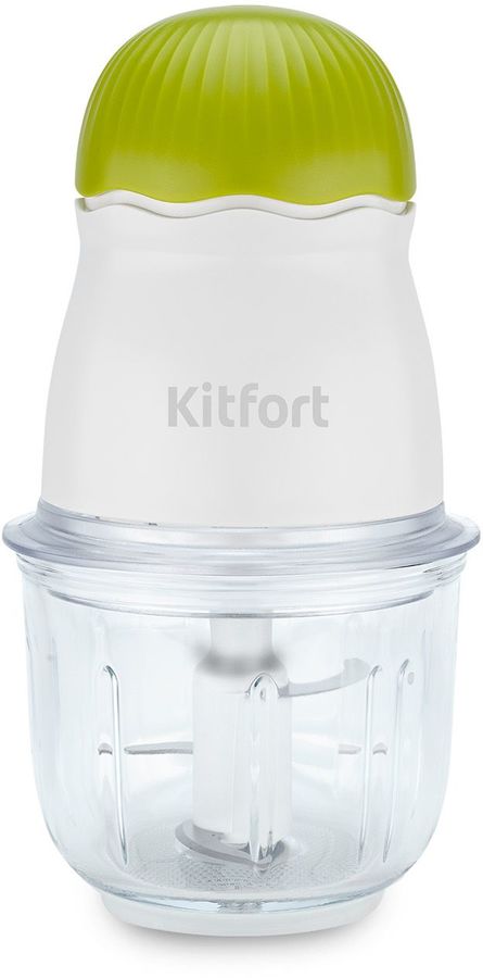 Измельчитель электрический Kitfort КТ-3064-2 0.3л. 150Вт салатовый/белый