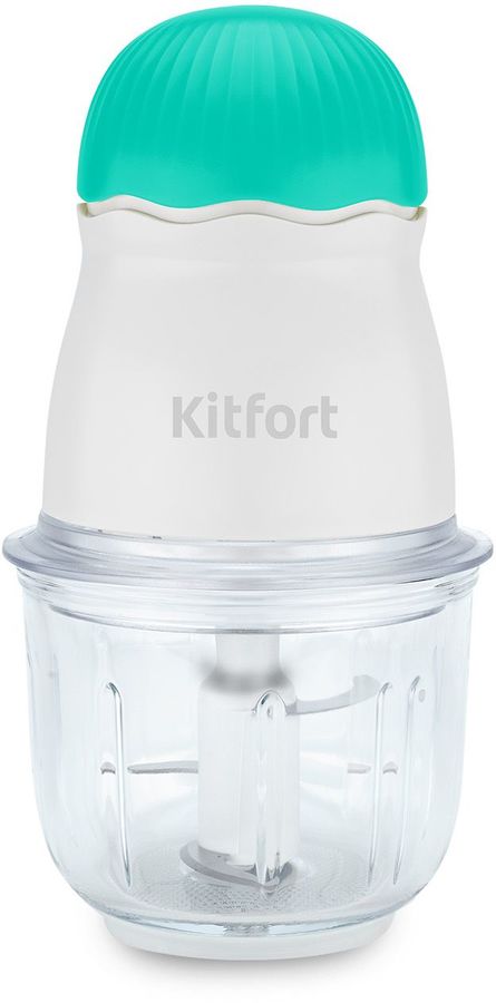 Измельчитель электрический Kitfort КТ-3064-3 0.3л. 150Вт бирюзовый/белый
